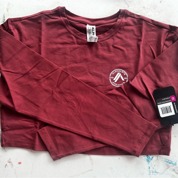 Alphalete Dynasty LS Crop Tee - Gingerbread - Picture 2 of 7